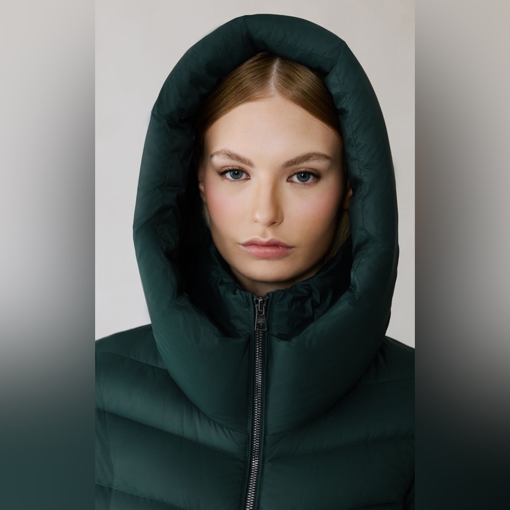 Soia + Kyo LITA-U Midi Down Puffer Jacket Midnight Forest - Picture 4 of 16